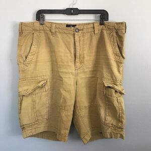 Khaki cargo shorts